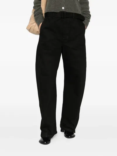 Lemaire Twisted Belted Jeans In Black