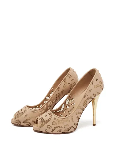 Pre-owned Giuseppe Zanotti Vintage  100mm Sharon Pumps In Neutral