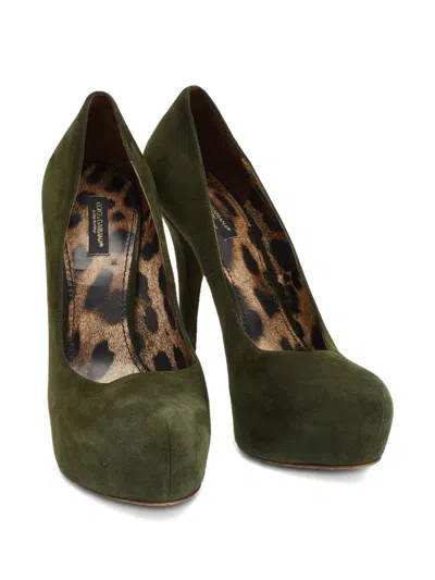 Pre-owned Dolce & Gabbana 2024 140mm Suede Pumps