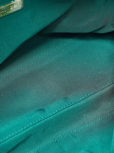 Pre-owned Chanel Tweed Tote Bag In Green