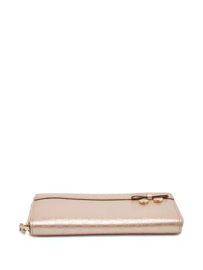 Pre-owned Gucci Gg Monogram Wallet In Pink