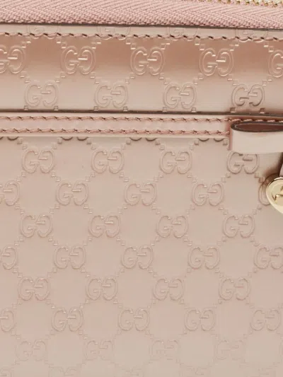 Pre-owned Gucci Gg Monogram Wallet In Pink