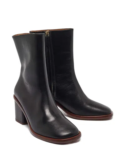 Pre-owned Chloé Block-heel Leather Boots