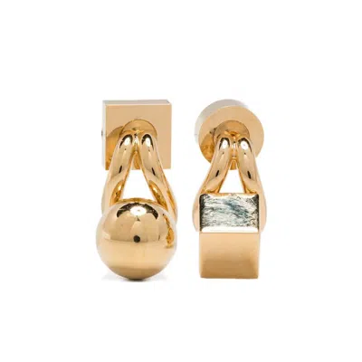 Jacquemus The Nodo Shape-embellished Earrings In Gold