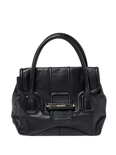 Pre-owned Gianfranco Ferre Leather Satchel Bag In Black