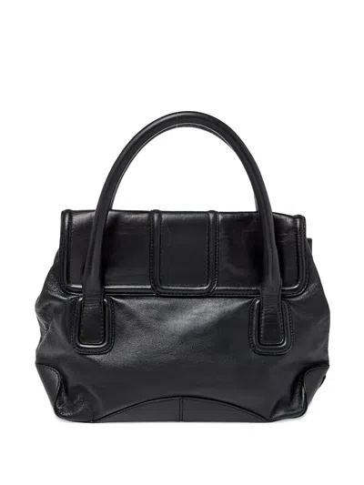 Pre-owned Gianfranco Ferre Leather Satchel Bag In Black