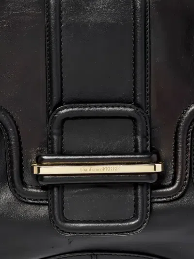 Pre-owned Gianfranco Ferre Leather Satchel Bag In Black