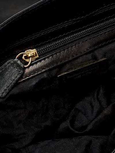 Pre-owned Gianfranco Ferre Leather Satchel Bag In Black