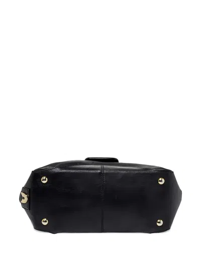 Pre-owned Gianfranco Ferre Leather Satchel Bag In Black