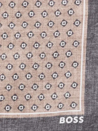 Hugo Boss Geometric-pattern Pocket Square