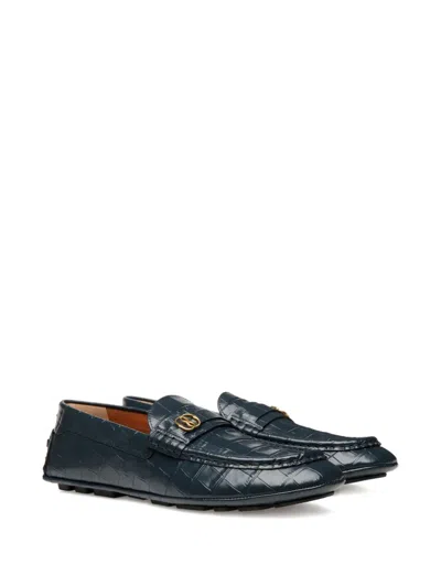 Bally Crocodile-embossed Loafers