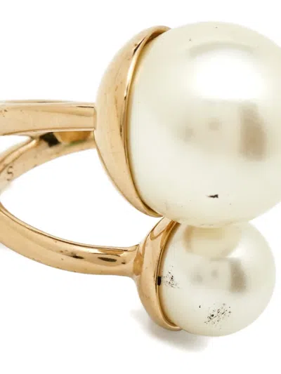 Pre-owned Dior Faux-pearl Ring