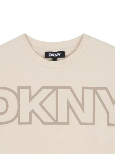 Dkny Logo-print T-shirt In Neutral