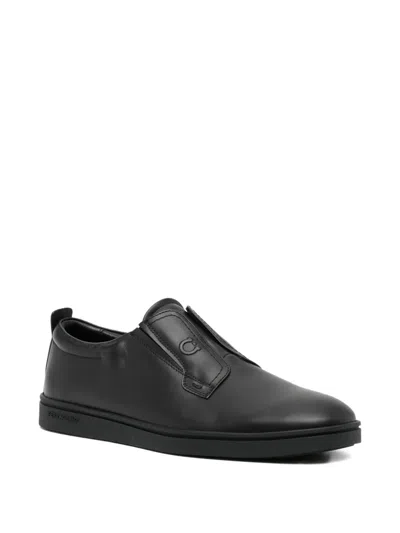 Ferragamo Leather Slip-on Sneakers
