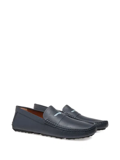 Bally Grained Leather Saddle-strap Loafers