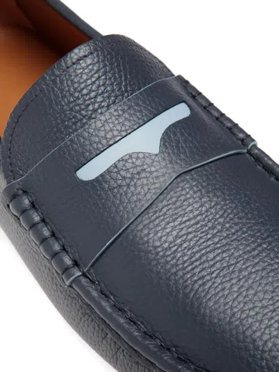 Bally Grained Leather Saddle-strap Loafers