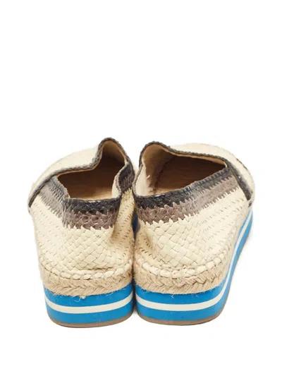 Pre-owned Prada 2024 Woven Platform Espadrilles