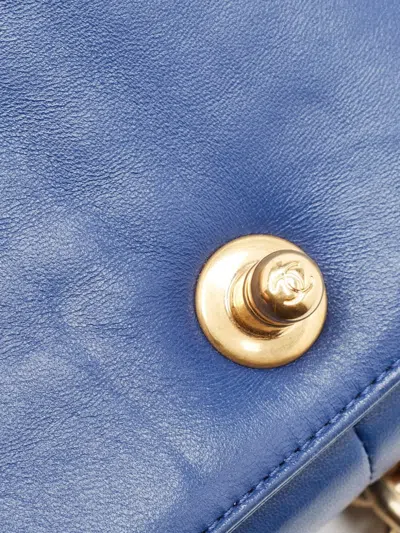Pre-owned Chanel 2011 Boy Flap Shoulder Bag In Blue
