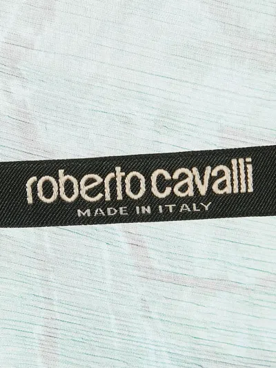Pre-owned Roberto Cavalli Vintage  Ruffles Abstract-print Blouse