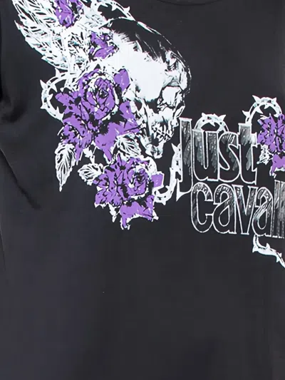 Pre-owned Just Cavalli Vintage Skull Roses T-shirt