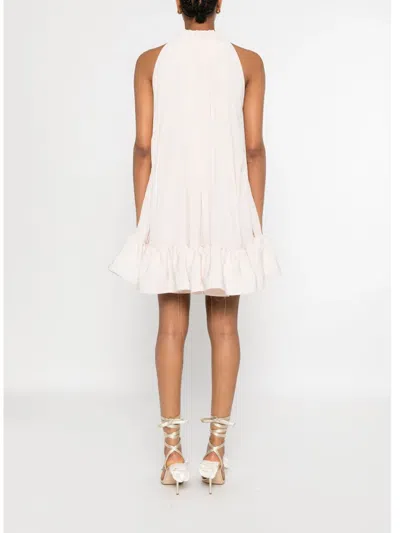 Lanvin Frill-neck Ruffled Mini Dress In White