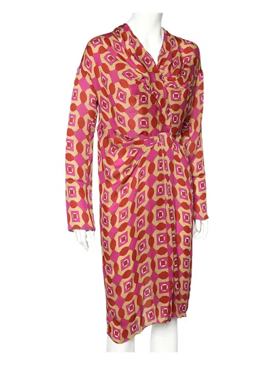 Pre-owned Marni 2023 Geometric Silk Midi Dress