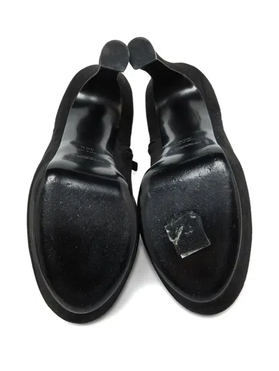 Pre-owned Saint Laurent Suede Platform Booties