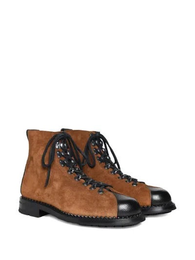 Yuketen Suede Lace-up Boots In Brown