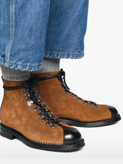 Yuketen Suede Lace-up Boots In Brown