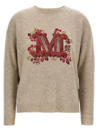 Max Mara Quota Sweaters And Cardigans Beige In Brown