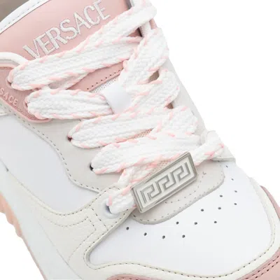 Versace Leather Sneakers With Greca Detail