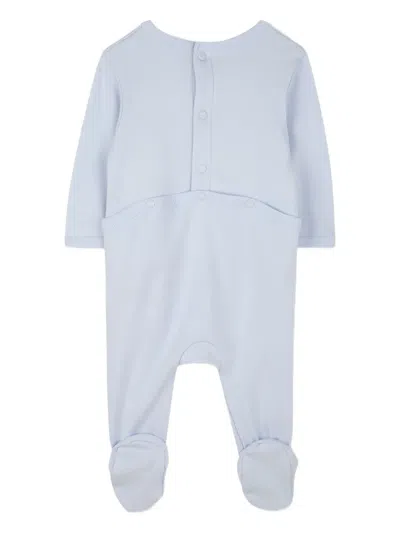 Kenzo Elephant-print Babygrow Set In Blue