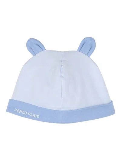 Kenzo Elephant-print Babygrow Set In Blue