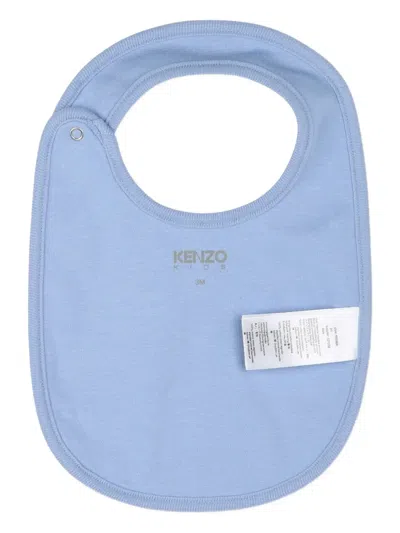 Kenzo Elephant-print Babygrow Set In Blue
