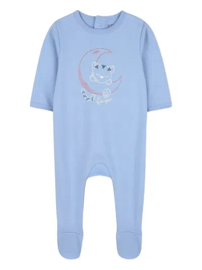 Kenzo Embroidered Pajamas In Blue