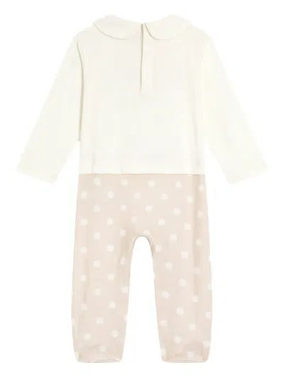 Dolce & Gabbana Polka Dot Babygrow (set Of Three) In Neutral