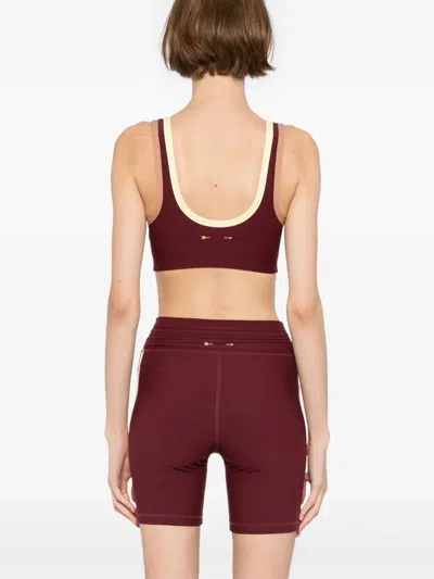 The Upside Trail Harley Scoop Bra In Bordeaux In Burgundy
