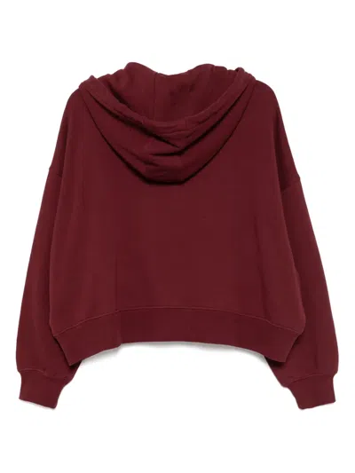 The Upside Ryder Jude Crop Hoodie In Bordeaux In Burgundy
