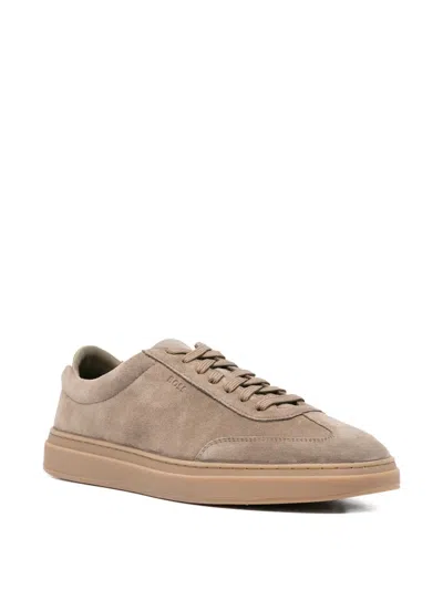 Hugo Boss Suede Sneakers In Burgundy