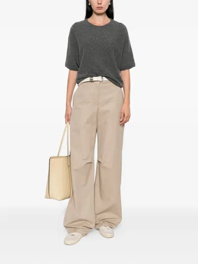 Herno Resort T-shirt In Light Cashmere Knit In Black