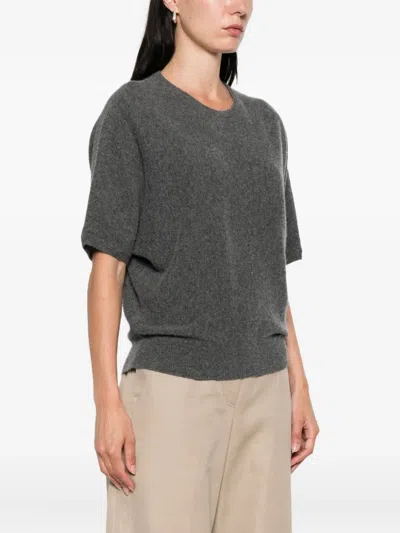Herno Resort T-shirt In Light Cashmere Knit In Black