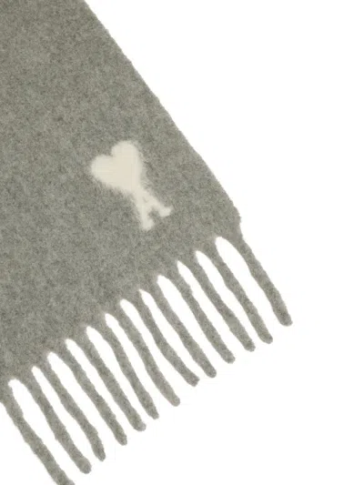 Ami Alexandre Mattiussi Ami De Coeur Fringed Scarf