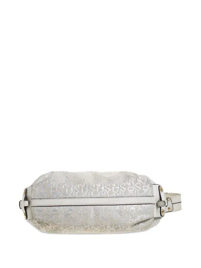 Pre-owned Dkny Vintage 2023 Monogram Shoulder Bag In White