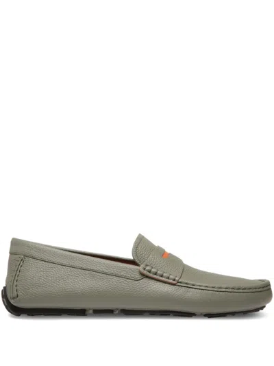 Bally Grained Leather Saddle-strap Loafers
