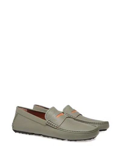 Bally Grained Leather Saddle-strap Loafers