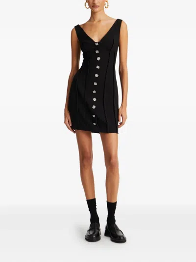Rotate Birger Christensen Rose-buttoned Mini Dress