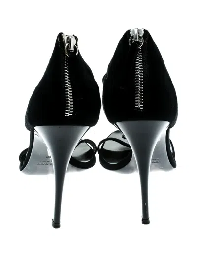 Pre-owned Giuseppe Zanotti Vintage 2024 115mm Skull-embellished Sandals In Black