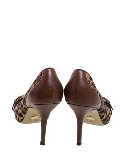 Pre-owned Dolce & Gabbana 2023 95mm Leopard-print Pumps