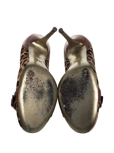 Pre-owned Dolce & Gabbana 2023 95mm Leopard-print Pumps
