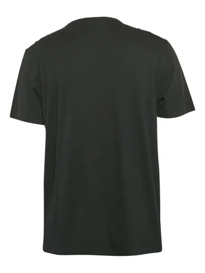 Pre-owned Hugo Boss  Logo-embroidered T-shirt In Black